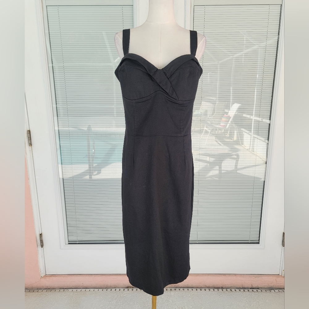 Pinup Couture Deadly Dames Black Vamp Wiggle Pencil Dress